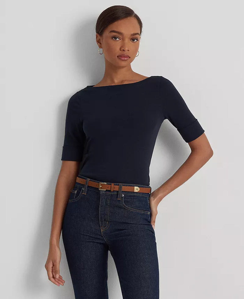 Stretch Boatneck Top, Regular & Petite