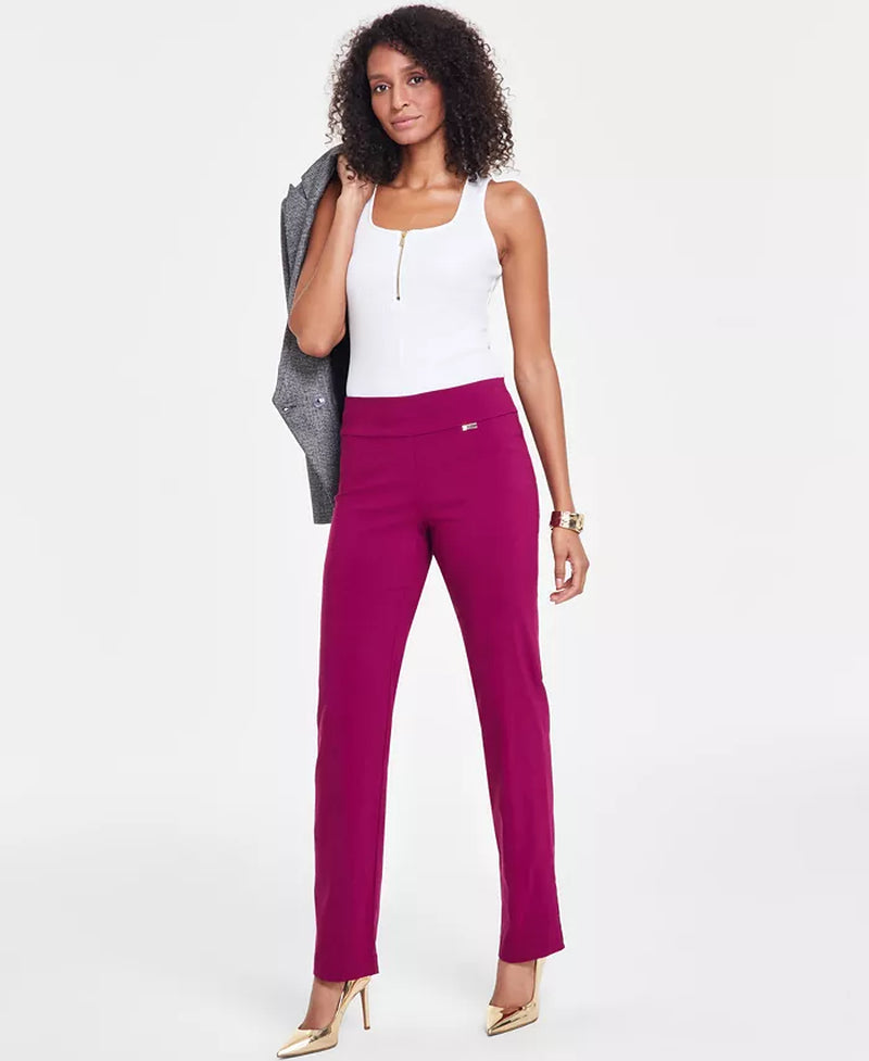 Women'S Tummy-Control Pull-On Straight-Leg Pants, Created for Macy'S