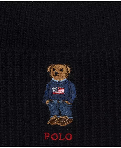 Men'S Solid Flag Bear Beanie