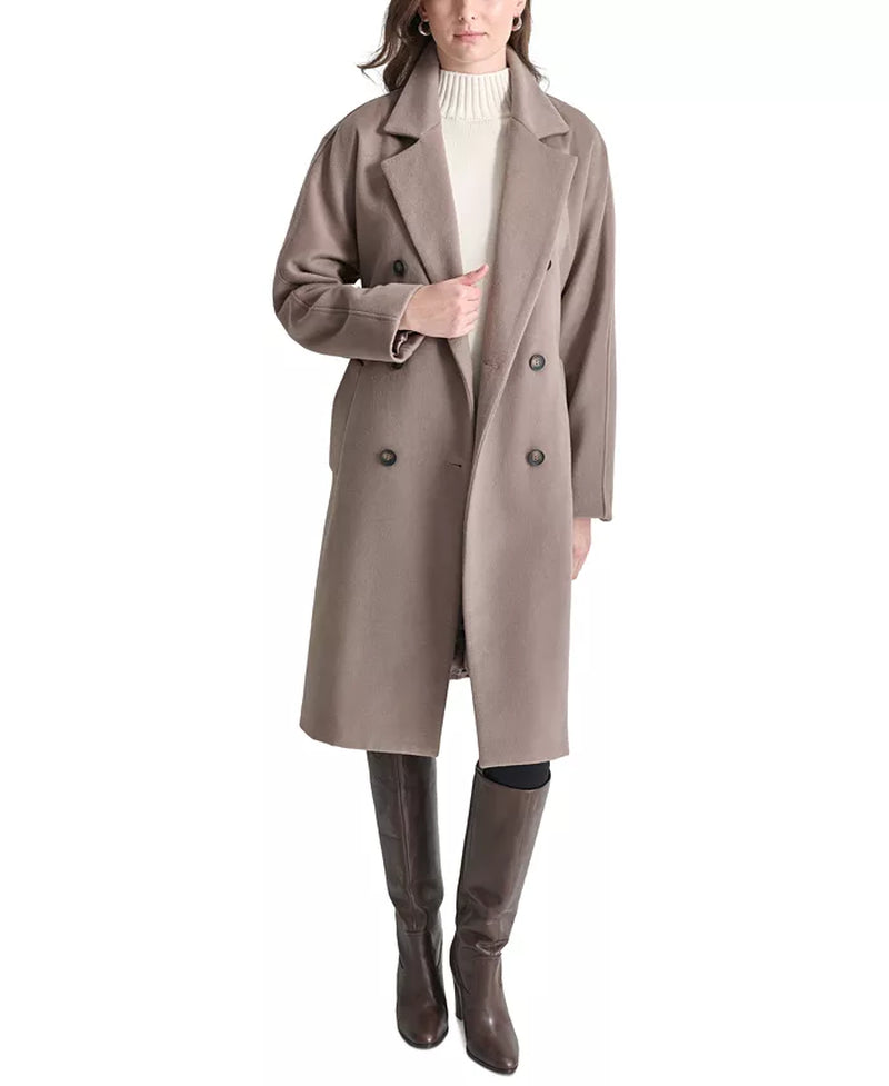 Women'S Double-Breasted Belted Wrap Coat