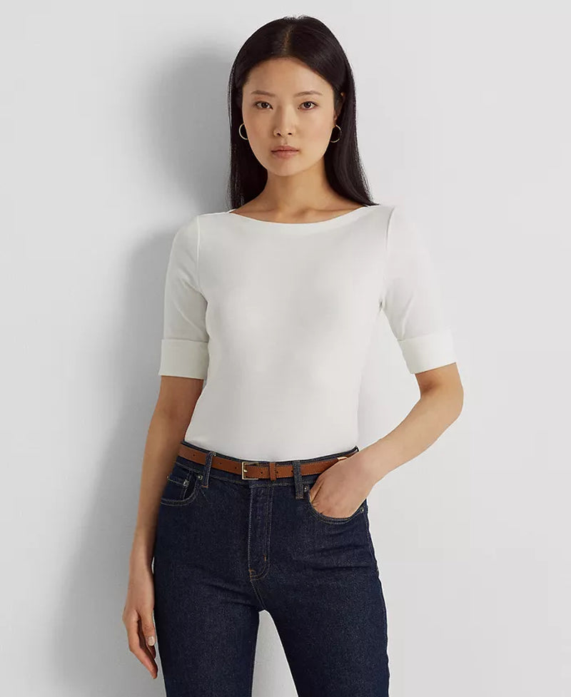 Stretch Boatneck Top, Regular & Petite